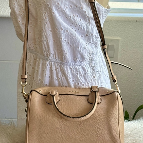 Coach Bennett Satchel Crossbody in Tan Leather - Picture 7 of 12